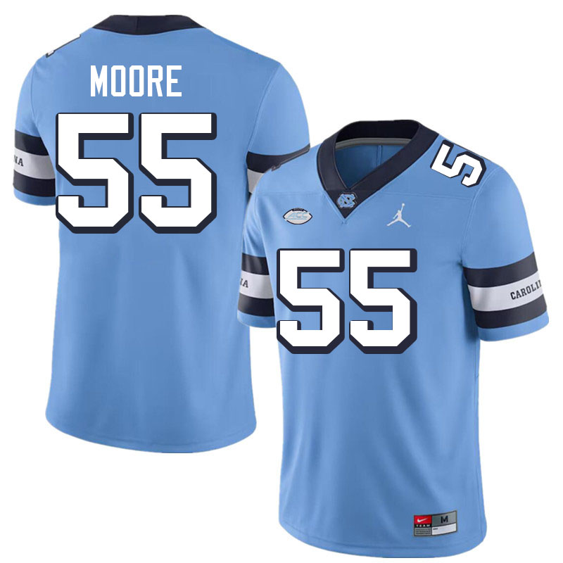 #55 Jakai Moore North Carolina Tar Heels College Football Jersey Stitched-Retro Blue #55 Jakai Moore North Carolina Tar Heels College Football Jersey Stitched-Retro Blue